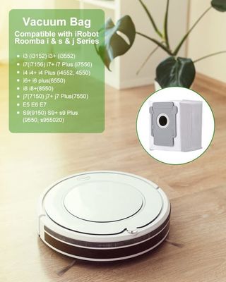 Lot de 4 sacs d'aspirateur pour irobot pour roomba i7 i7 i7 plus s9 s9 i3 i3 i4 i4 i6 i6 i8 i8 j7 j7 , sac de rechange pour irobot pour roomba
