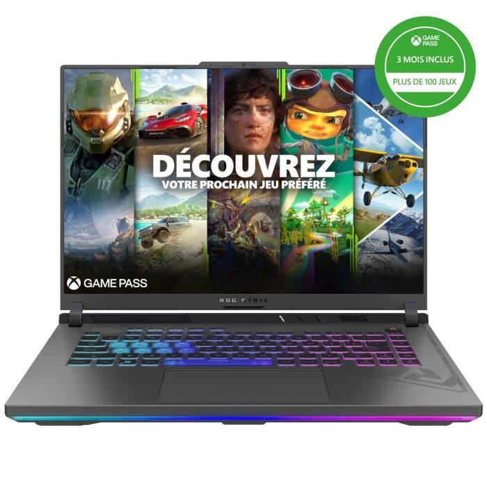 PC Portable Gamer ASUS ROG Strix G16 | 16 WQXGA 240Hz RTX 4060 8 Go Intel Core i9 13980HX RAM 32Go 1 To SSD Win 11
