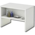 Table de chevet - IDIMEX - DION - 1 case - Blanc mat - 40x30x25 cm-0