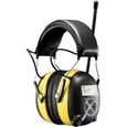 Jaune Électronique anti-bruit oreillettes casques protecteurs auditifs oreillettes radios AM/FM numériques stéréo protection M50048-0