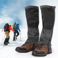 1 Paire Noir Guêtres de Randonnée, Guêtres Jambières Étanche Protection Contre Neige Pluie Vent Boue pour Sports de Neige Ski HAN09-0