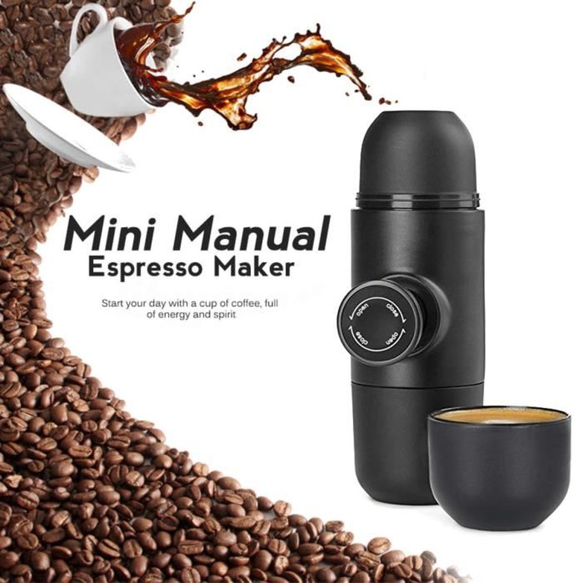 Machine à Café Expresso Portable Caffeo Solo – Pour Voyage Et Camping – Noir