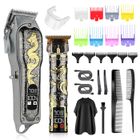 QVIIDBVB Tondeuse Cheveux Professionnelle Sans Fil avec Ecran LED, Tondeuse Barber Rechargeable pour Hommes Femmes et Enfants