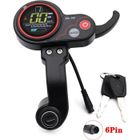 X-TOUT Compteur LCD universel pour trottinette électrique ZQ-100 avec clé de vitesse,d'affichage à 6 broches pour Scooter électrique