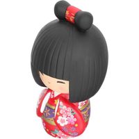 Traditionnel Japonais Kimono Kokeshi Doll Ornament Résine Asiatique Geisha Figurine Figurine de Collection 