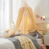 Canopée pour bébé, En mousseline de soie, Pour lit de bébé, tente de jeu, chambre d'enfant, Hauteur : 240 cm, (kaki)