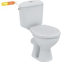 Pack WC NOE avec réservoir alimentation latérale blanc sortie horizontale - PORCHER - P948001