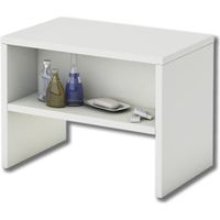 Table de chevet - IDIMEX - DION - 1 case - Blanc mat - 40x30x25 cm
