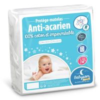 Babysom - Protège Matelas Bébé Anti-acarien - 70x140 cm | Alèse imperméable Souple et Silencieuse | Bouclette 100% Coton | Oeko-Tex®