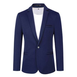 Blazer Homme Slim Fit Veston Costume - Un Bouton Formel Mariage Business Soirée