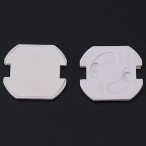 10 Pcs 2 Trous Sur Securise Securite Electrique Prise De Courant Couvercle Protection Bebe Protecteur De Securite Couvre Garde Pour La Maison Et Le Bureau Caches Prises