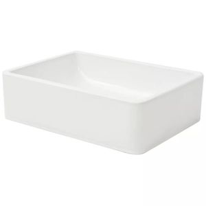 LAVABO - VASQUE Lavabo en céramique blanc KAI - A poser - 41 x 30 