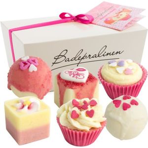 BAIN MOUSSANT - HUILE BRUBAKER Cosmetics Boules de Bain - 6 Pièces - Coffret cadeau 'Blossom & Hearts' - Vegan