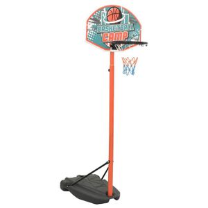 PANIER DE BASKET-BALL Panier de basket sur pied enfant ajustable hauteur 180-230 cm portable extérieur avec balle