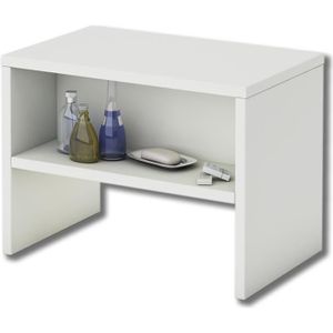 CHEVET Table de chevet - IDIMEX - DION - 1 case - Blanc mat - 40x30x25 cm