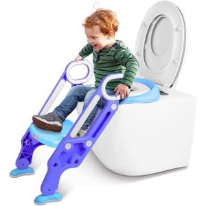 RÉDUCTEUR DE WC Réducteur de Toilette pour bébé et enfant MENGDA - Siège réglable et pliable - Bleu