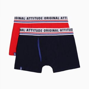 BOXER - SHORTY Lot de 2 Boxers Garçon Coton Stretch Dim Original 