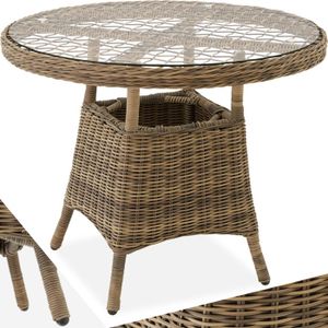Table De Jardin Ronde Beige Achat Vente Table De Jardin Ronde Beige Pas Cher Cdiscount