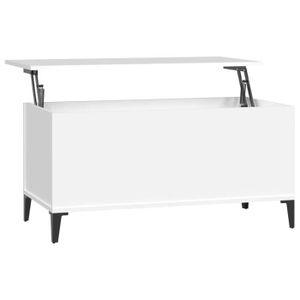 TABLE BASSE Table basse - ZJCHAO - LIU-7809356028484 - Plateau relevable - Blanc - Contemporain - Design