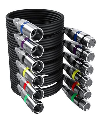 6 Pack XLR Câble 3M Dmx 3 Broches Cables Xlr Male Femelle, Xlr Cable