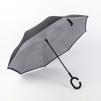 Poignée Ergonomique Forme C Parapluie Inversé Invero Master - Design Innovant Mains Libres - Fibre De Carbone - Protection UV Protection Pluie Et UV