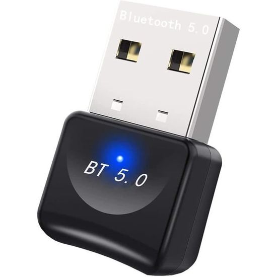 Clé Bluetooth 5.0 Adaptateur USB Bluetooth Dongle Supporte PC Windows 10 8.1 7 XP Compatible avec Manette PS5 PS4 Pro X Box O 42