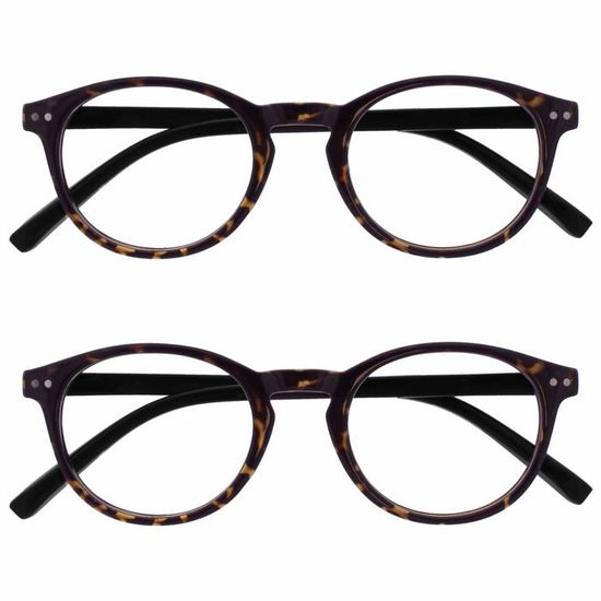 Lunettes De Lecture Solaires OPULIZE UV400 - Puissance +3.00, Monture écaille Marron, Protection UVA/UVB - Pour Hommes Et Femmes