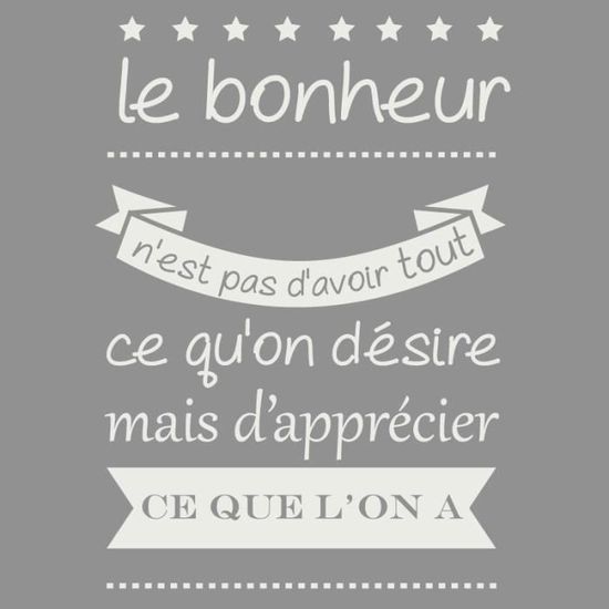 Sticker Texte Citation Maison Le Bonheur 580x800 mm