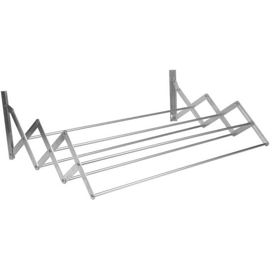 Séchoir à Linge étendoir « Pieuvre » Extensible Avec Roulettes - 4 Pieds, Barres En Aluminium, Pliable