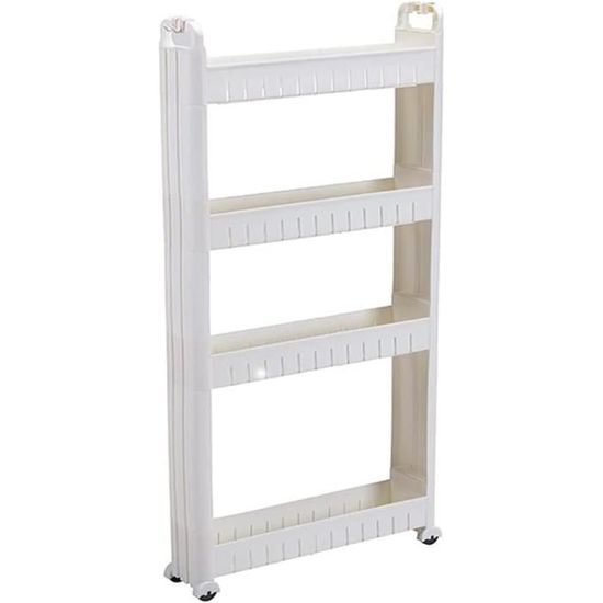 Étagère de rangement à 3 niveaux sur roulettes, chariot de rangement utilitaire de cuisine, support de rangement à roulettes pour chambre à coucher