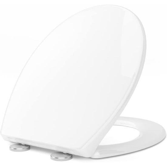 Abattant WC à Fermeture Douce Automatique - Forme O, Antibactérien, Supporte 175kg, Montage Facile - 6