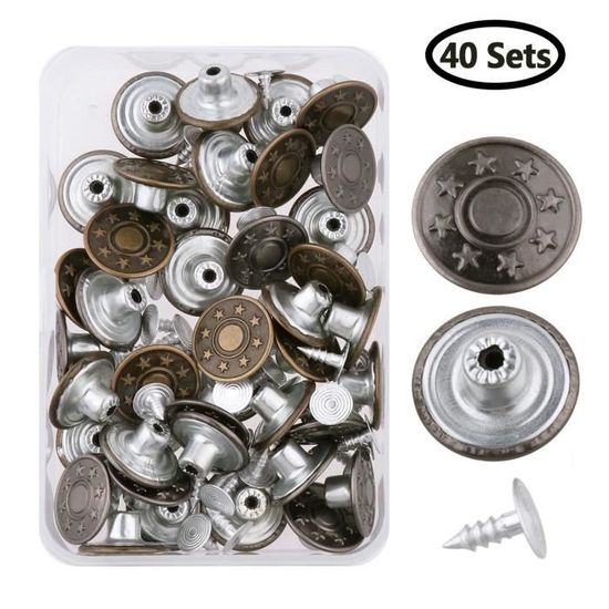 Lot De 40 Boutons étoile Basiques 2 Trous – Diamètre 11mm Ou 14mm – Pour Couture Et Mercerie