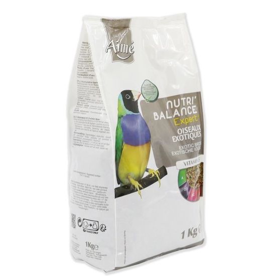 AIME Nutri'balance Expert Mélange de graines - Pour oiseaux exotiques - 1kg