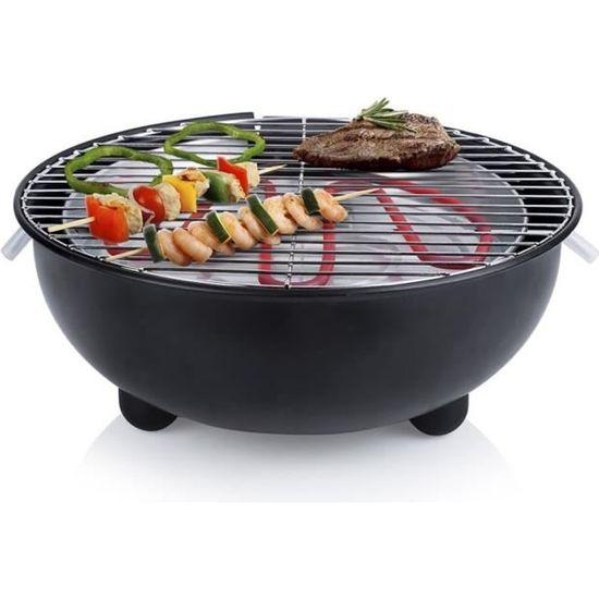 Luxueux Magnifique-Barbecue électrique de table Sans Fumée BBQ -Grill plancha viande et légumes -BQ-2880 1250 W 30 cm Noir🍁9123
