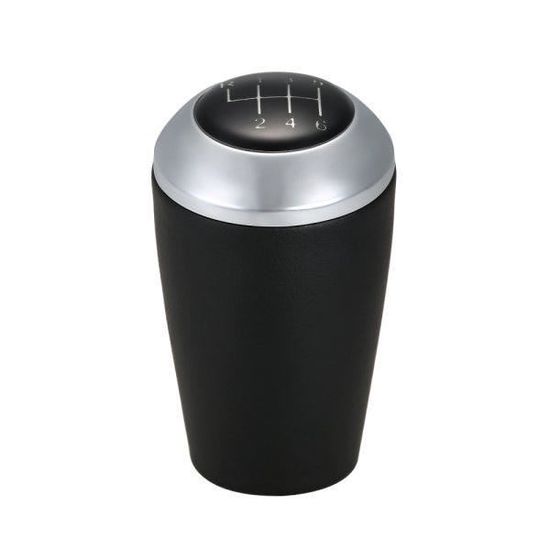 Pommeau De Levier Vitesse 6 Rapports Pour Mazda 3, 5, 6, CX-7, MX-5 - Cuir Noir, Compatible 2005-2014