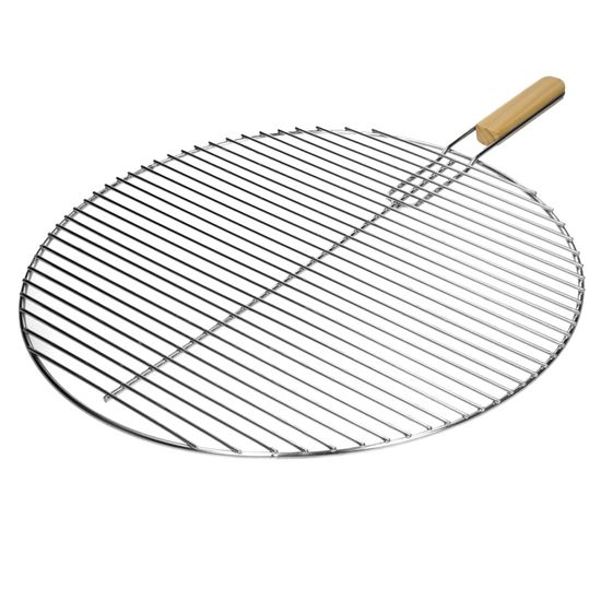 HQ GM01 – grille de Barbecue ronde en acier inoxydable 304, grille à charbon de bois de qualité alimentaire avec filet à mailles en fil épais