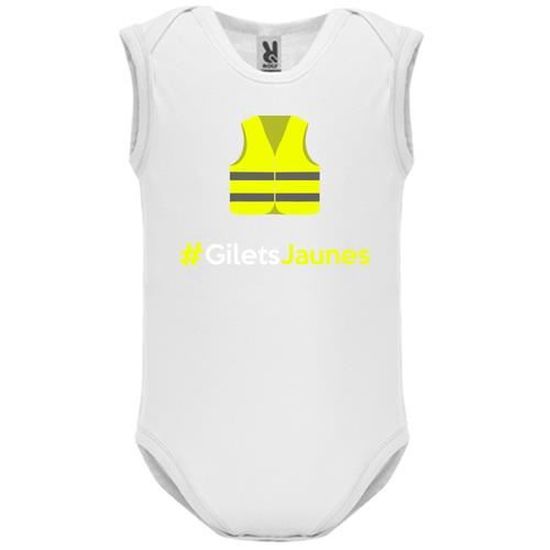 Body Bebe Manche Sans Bebe Garcon Blanc Tshirt Hashtag Gilets Jaunes Fond Noir Blanc Cdiscount Pret A Porter