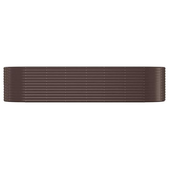 Jardinière Extérieur Acier Enduit Poudre - Dimensions 322x100x68 Cm, Couleur Marron - Bac Potager Sur Pieds, Pour Balcon, Terrasse, Jardin