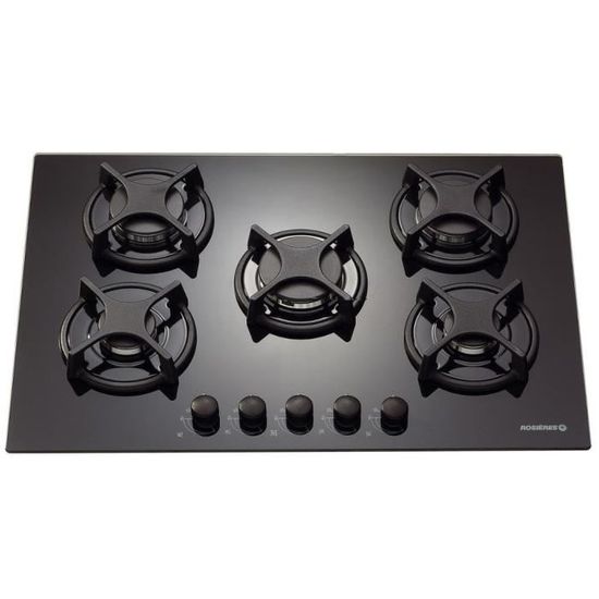 Plaque Gaz Rosières Noire Dessus Verre RTV750FPN Cdiscount