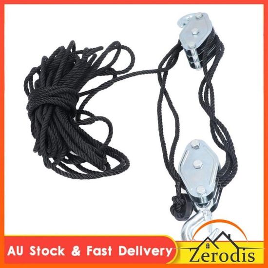 Poulie De Plafonnier Pour Lampe Suspendue – Système à Corde Et Contrepoids, Design Rustique