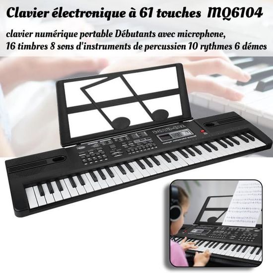 ZJCHAO 61 Kit touches Clavier électronique MQ6104 Piano Enfant