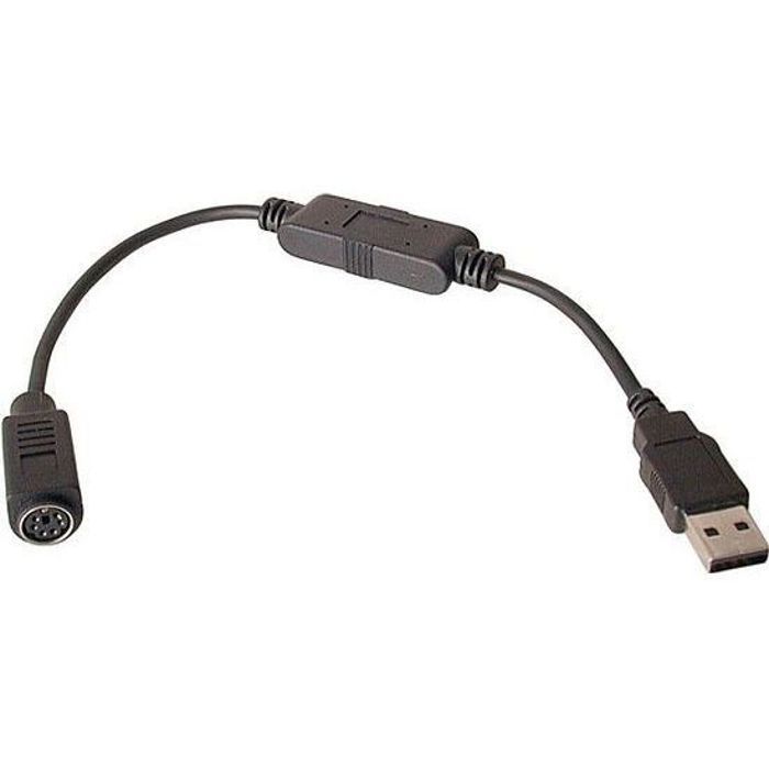 Adaptateur PS/2 Vers AT Pour Clavier - Mini DIN Mâle 6 Broches Vers DIN Femelle 5 Broches