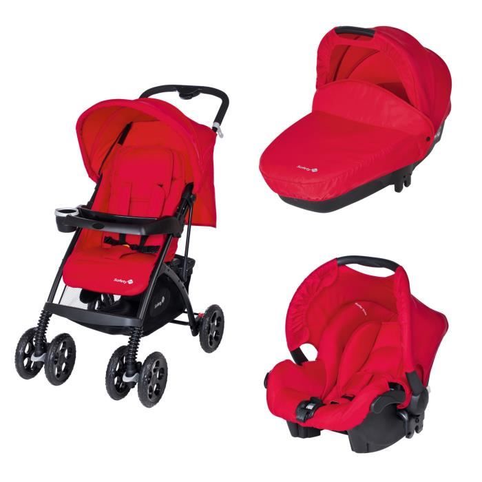 Poussette-combinee SAFETY 1ST Pack trio poussette cosy nacelle Amble rouge  Ribbon red moins cher