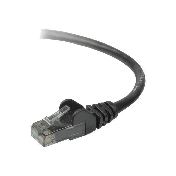 BELKIN Câble RJ45 Lisse UTP - Noir - CAT6 - Mâle/Mâle - 5 m