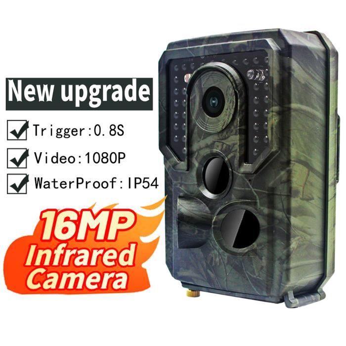 SUNNZO Caméra de Chasse 1080P 16MP CAMPARK Trail caméra 34 LEDs avec 3 capteurs infrarouges de vision