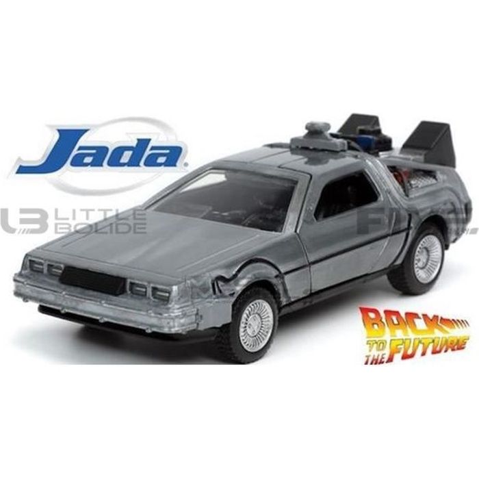 Voiture Miniature de Collection - JADA TOYS 1/32 - DE LOREAN Back to the Future I - Time Machine - 1985 - Silver - 32185