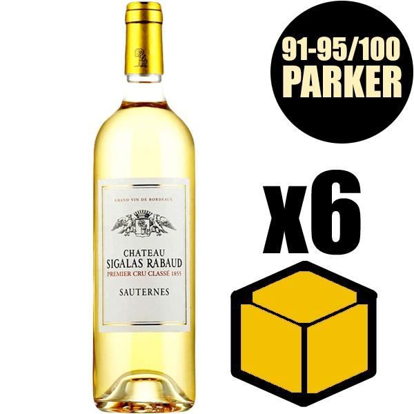 X6 Château Sigalas-Rabaud 2015 75 cl AOC Sauternes 1er Cru Classé Vin Blanc Vin Liquoreux