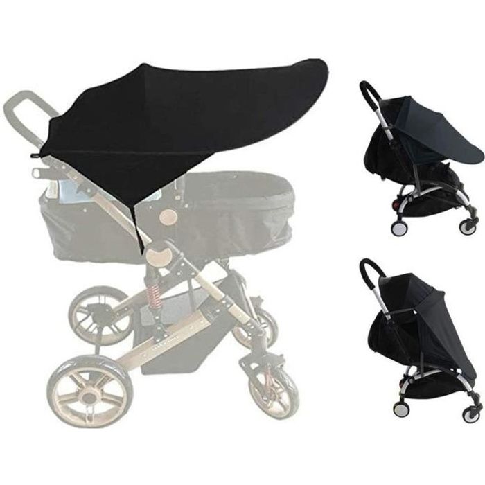 Soleil Bebe,Housse de soleil pour poussette bébé, Auvent de landau, Poussette pour bébé Couverture de soleil pour poussette pare-sol