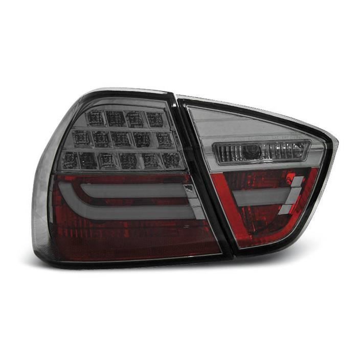 Paire de feux arriere BMW serie 3 E90 Berline 05-08 LED BAR fume