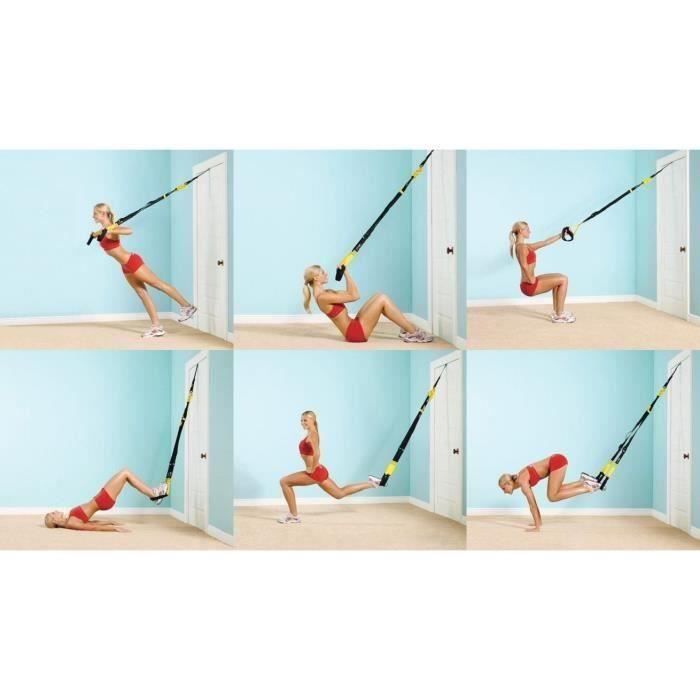 Original Sangles de Suspension Système, Original Fitness Sangles de Musculation Strap Kit pour Entraînement de Musculation